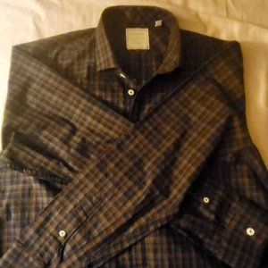 Billy Reid L/S Plaid Shirt (Large)